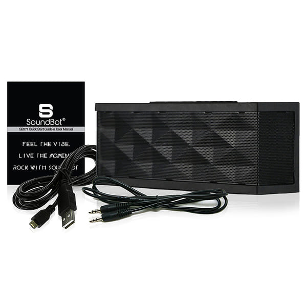 SoundBot SB571 12W Bluetooth Wireless Speaker with HD Bass (Black)