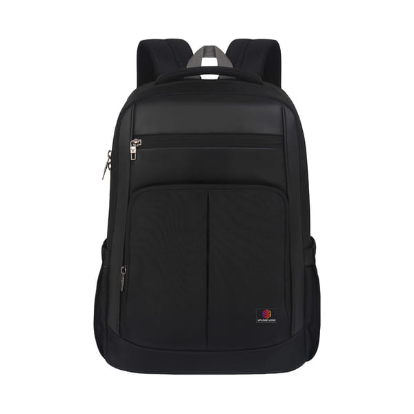 Spacious Black Backpack with Rain Cover & Padded Laptop Compartment