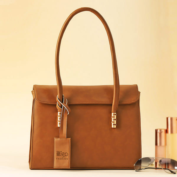 Spacious Tan Handbag For Women