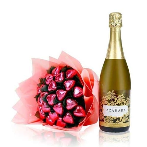 Sparkling Wine and Chocolate Bouquet