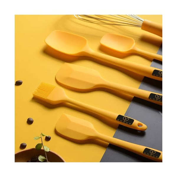 Spatula Set - Ultra Premium Silicone - Yellow - Set Of 9