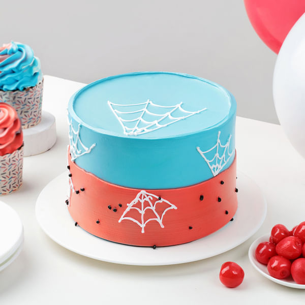 Spider Web Vanilla And Chocolate Cake 600 gm