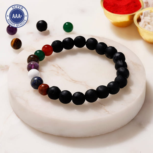 Spiritual 7 Chakra Gemstone Bracelet Rakhi