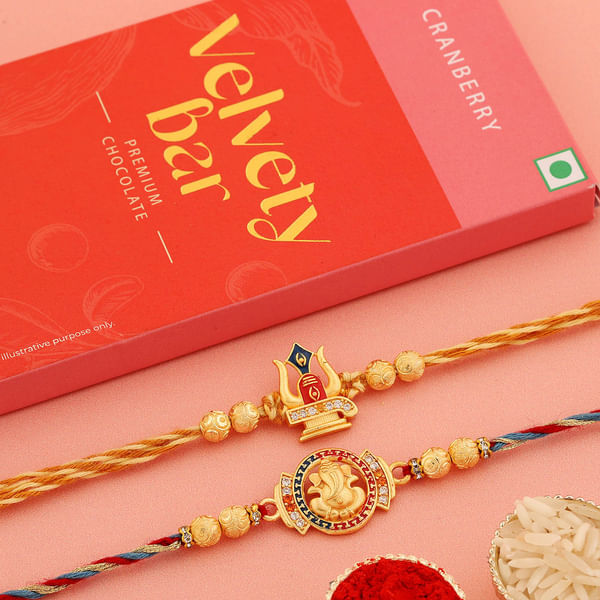 Spirituality Set of 2 Rakhi Hamper