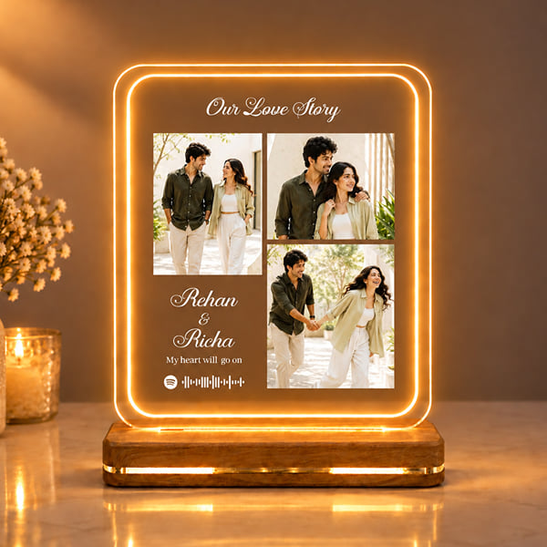 Spotify Couple Personalized Photo LED Lamp