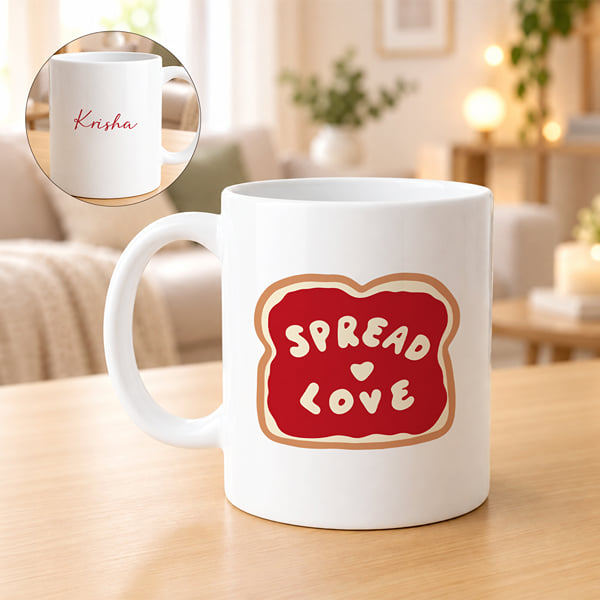 Spread Love Personalized Coffee Mug