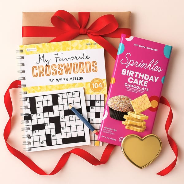 Sprinkles Chocolate with Crossword Book & Heart Dish