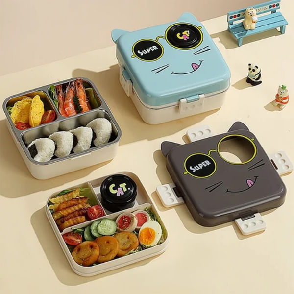 Stackable Cat Lunch Box - Assorted - Single Piece