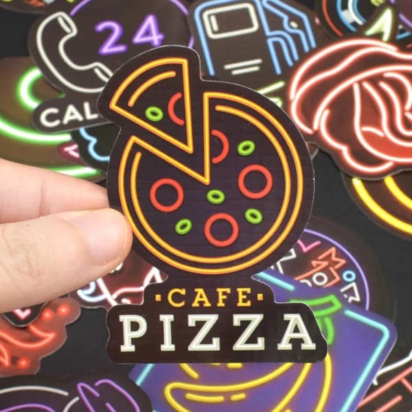 Stickers - Neon Light - Set Of 50