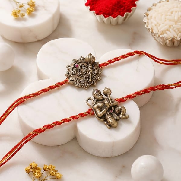 Strength Button Cover Convertible Rakhi - Set of 2