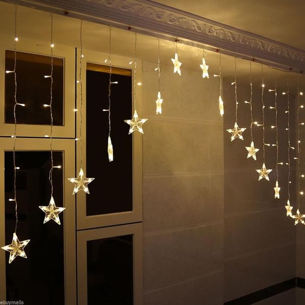 String Lights - Curtain - LED And Star - 3Mtr
