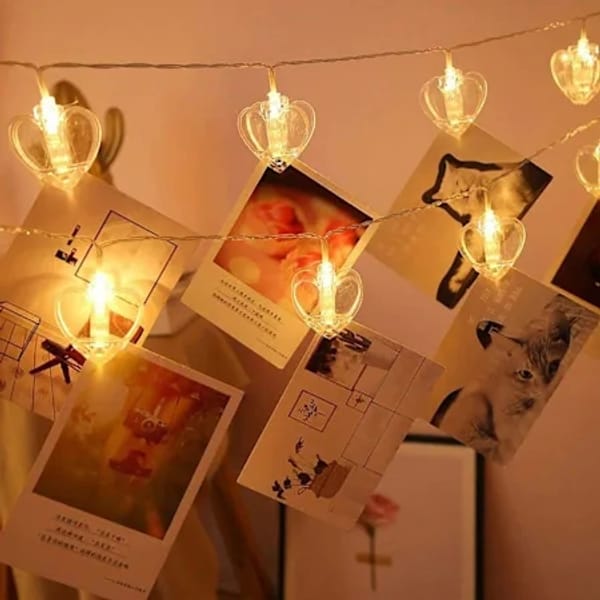 String Lights - Photoclips - Heart - 3m