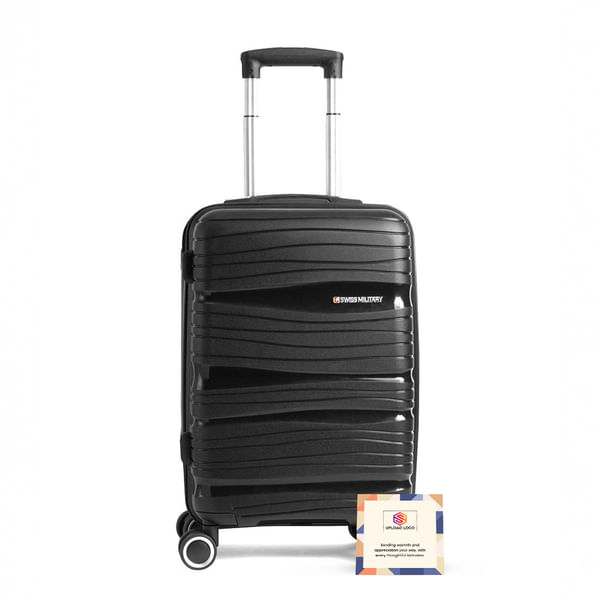 Strong 3D Hard Trolley Bag - Black