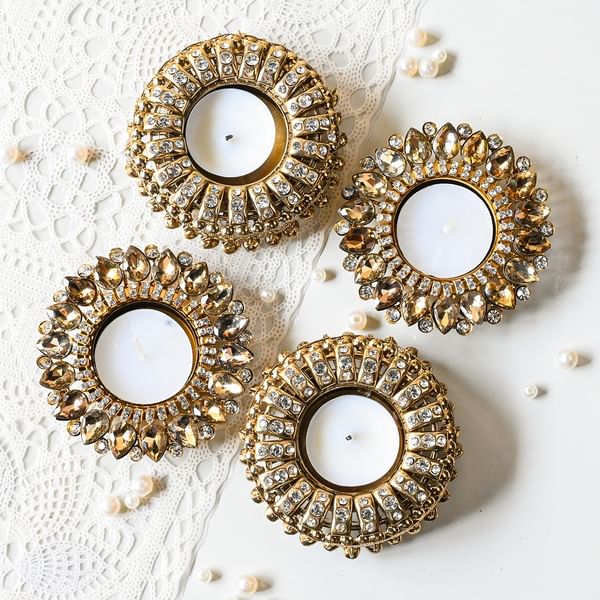 Stunning Jyoti Chakra And Ghungroo Diyas - Set of 4