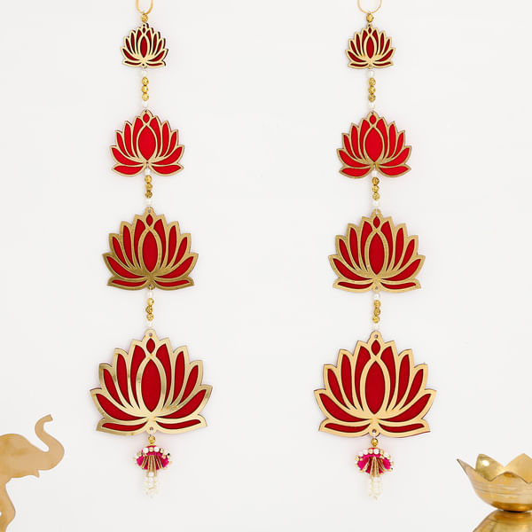 Stunning Lotus Door Hanging Toran
