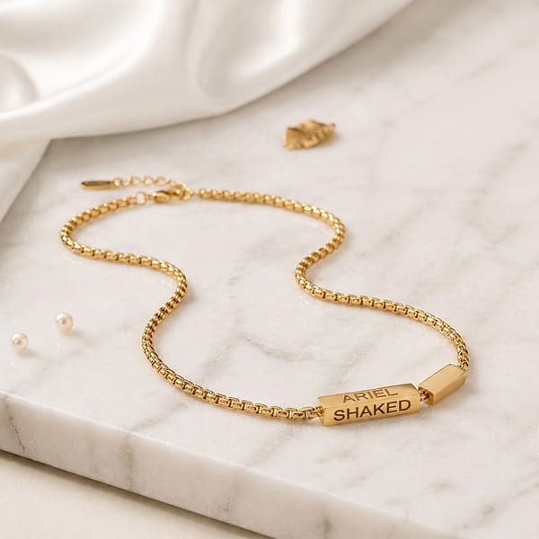 Stylish Personalized Gold Pendant Necklace for Dad