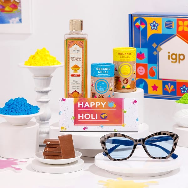Stylish Sunglasses And Gulal Holi Hamper