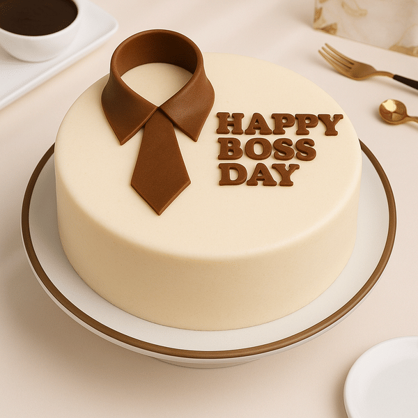 Suit And Sweet Semi-Fondant Boss Day Cake