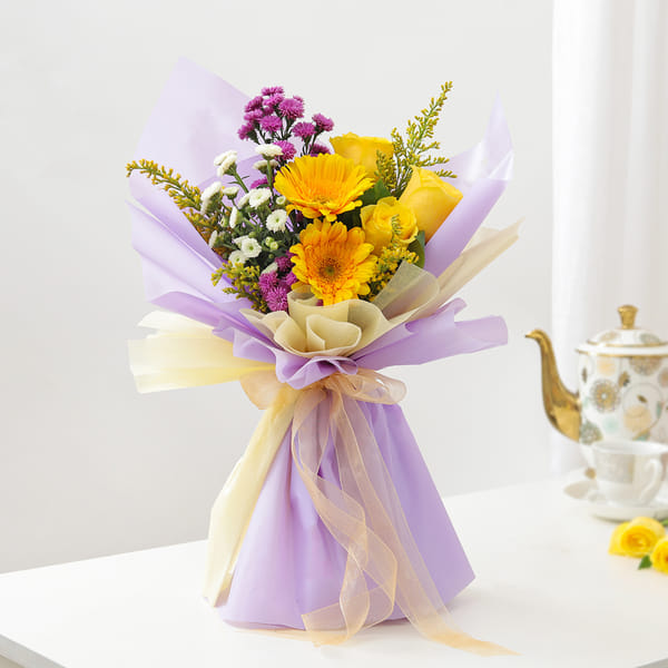 Sunny Roses And Gerberas Mother's Day Bouquet