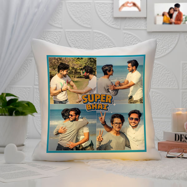 Super Bhai Personalized LED Cushion