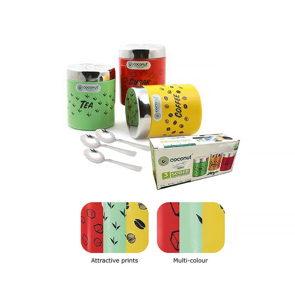 Super Sober Canister Set of 3 Pcs