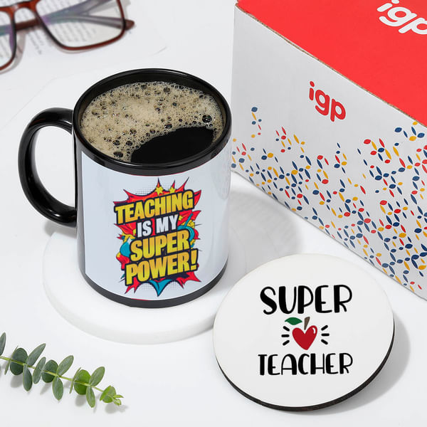 Super Teacher Mug And Coaster Combo