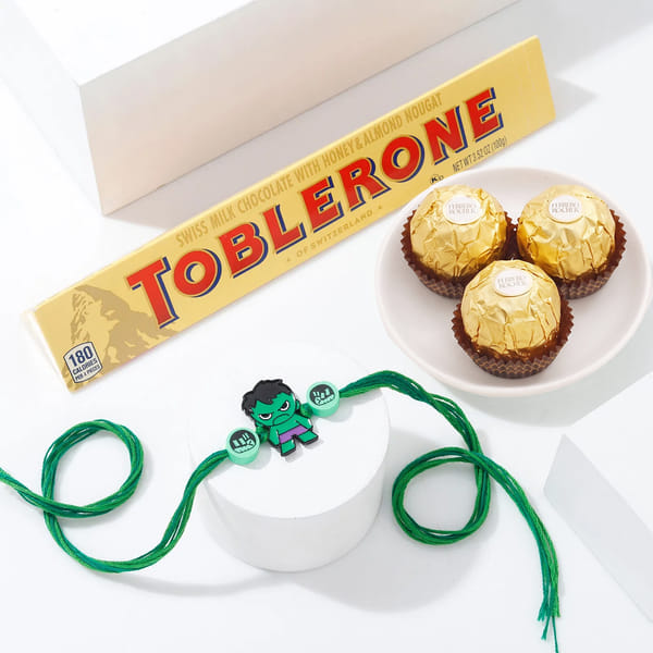 Superhero Rakhi with Ferrero Rocher