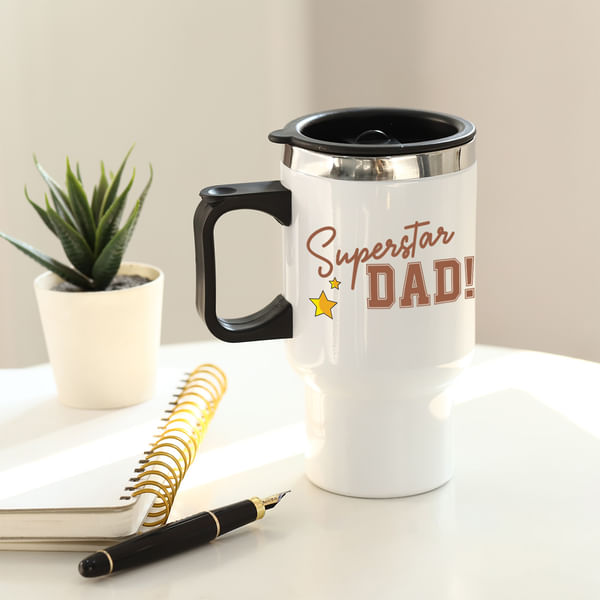 Superstar Dad Personalized Travel Mug