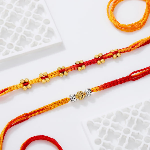 Swastik Macrame Rakhis - Set Of 2
