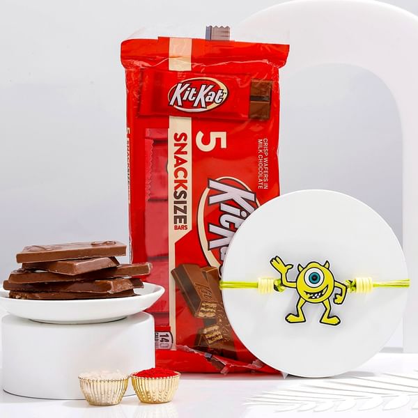 Sweet Monster Rakhi And Chocolate Combo