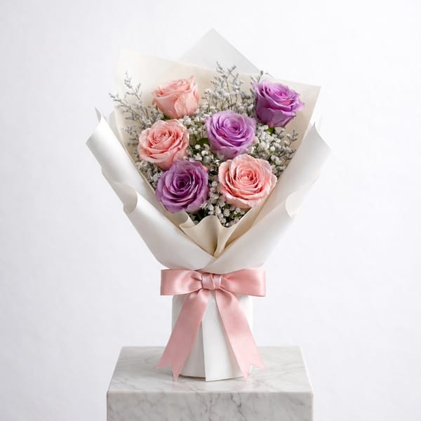 Sweet Serenity Rose Hand-tied Bouquet
