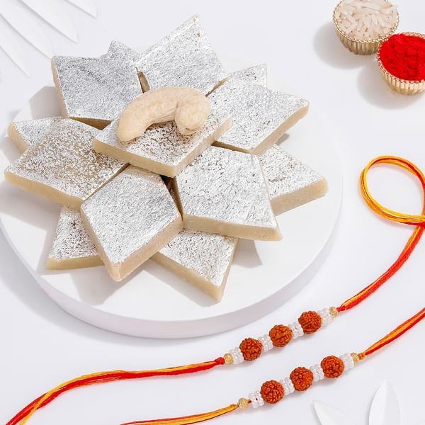Sweets And Rakhis Gift Combo