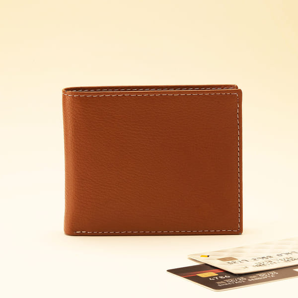 Tan Leather Wallet For Men