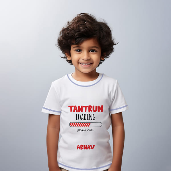 Tantrum Loading Personalized T-Shirt For Kids
