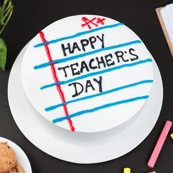 Teacher's Day Vanilla Cake