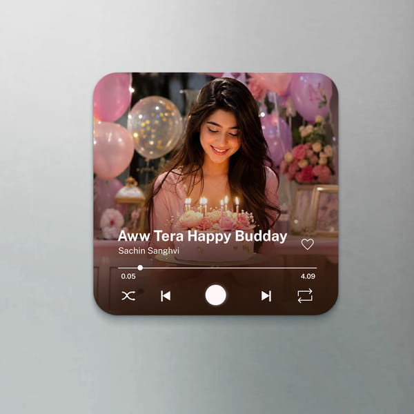 Tera Happy Birthday Personalized Musical Fridge Magnet