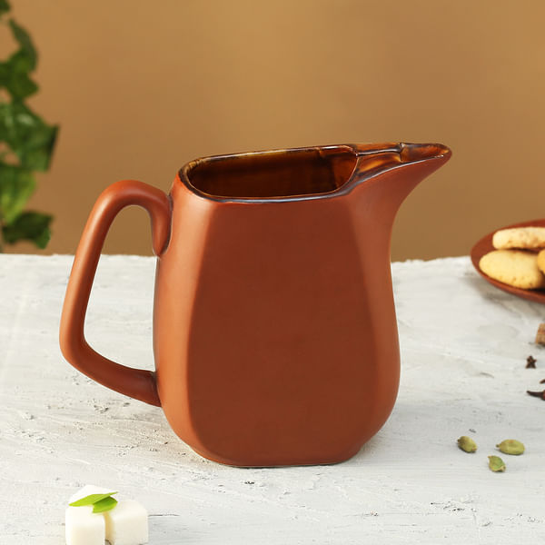 Terracotta Color Ceramic Jug