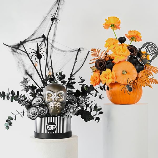 The Bewitching Duo Halloween Floral Arrangement