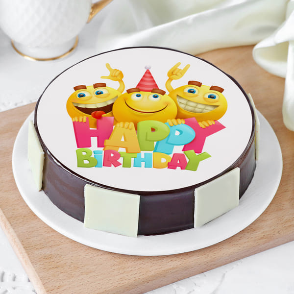 The Emoji Movie Birthday Cake