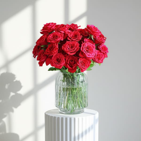 The Perfect Gesture - 30 Red Rose Bouquet Classic Romantic Roses