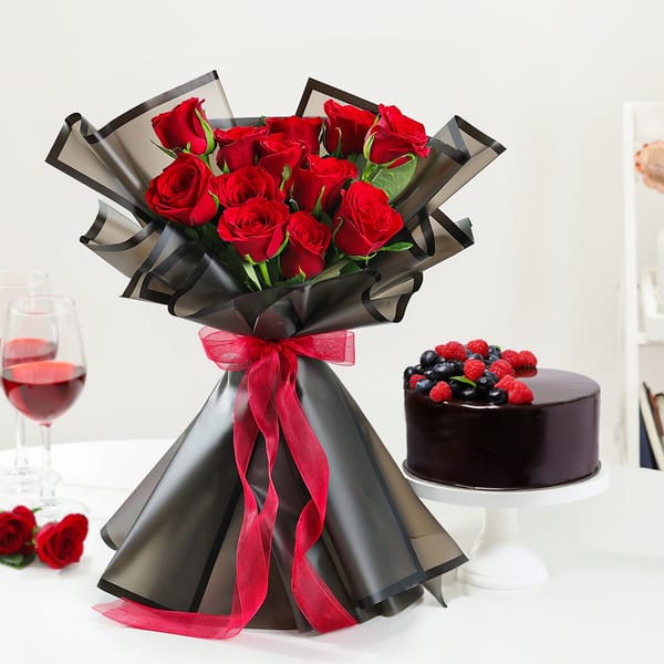 The Ultimate Indulgence 12 Red Rose Flower Box
