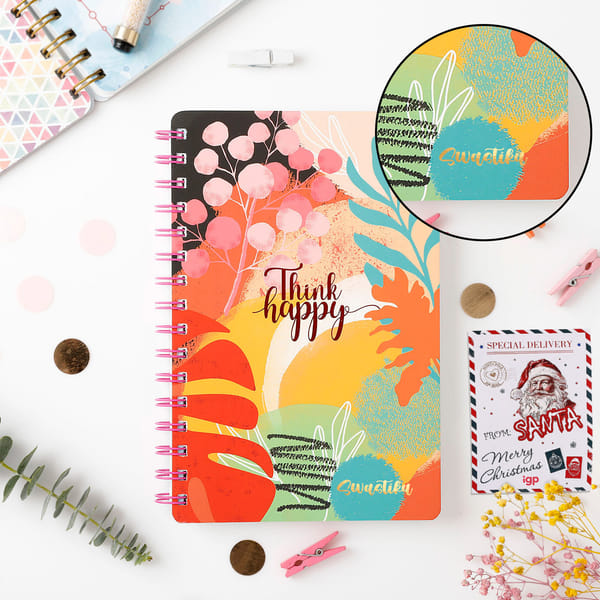 Think Happy Personalized Planner Christmas Gift