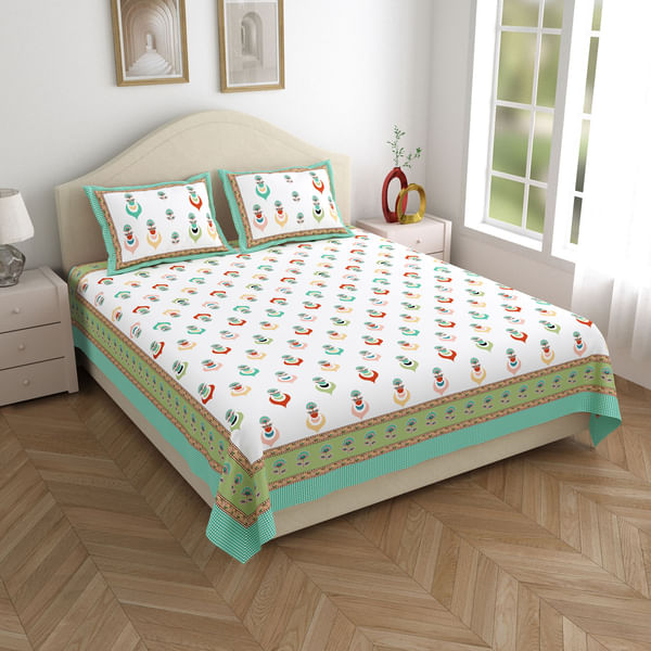 Tidal Wave Bedsheet With Pillow Covers