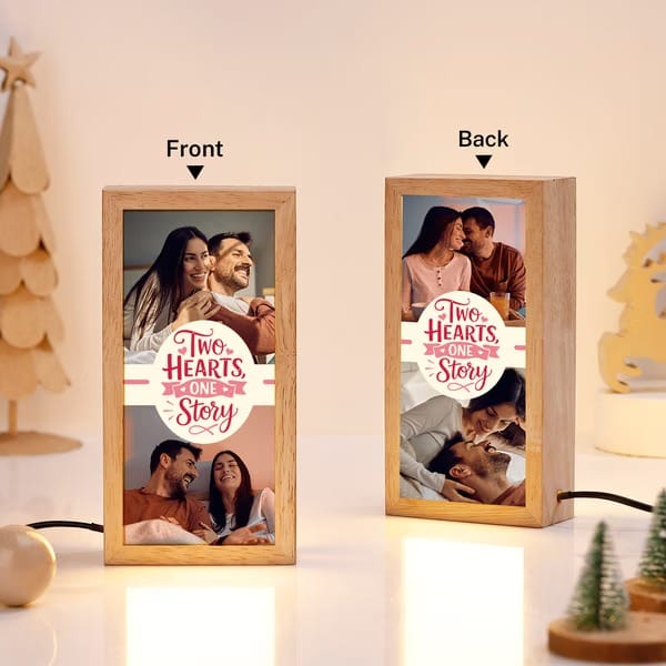 Timeless Glow Personalized LED Photo Frame For Couple