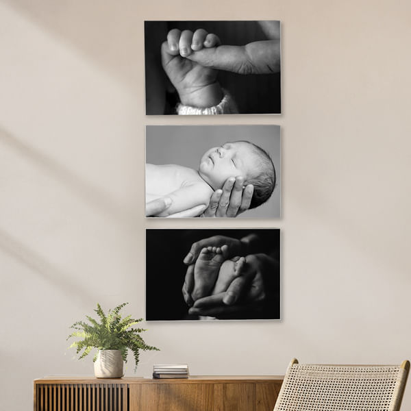 Timeless Trio Personalized Monochrome Photo Frame Set