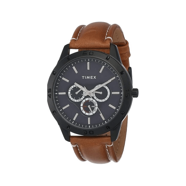 TIMEX-Brass-Round-Brown Watch