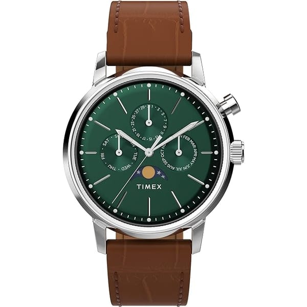 TIMEX-Marlin-Green-Round Watch