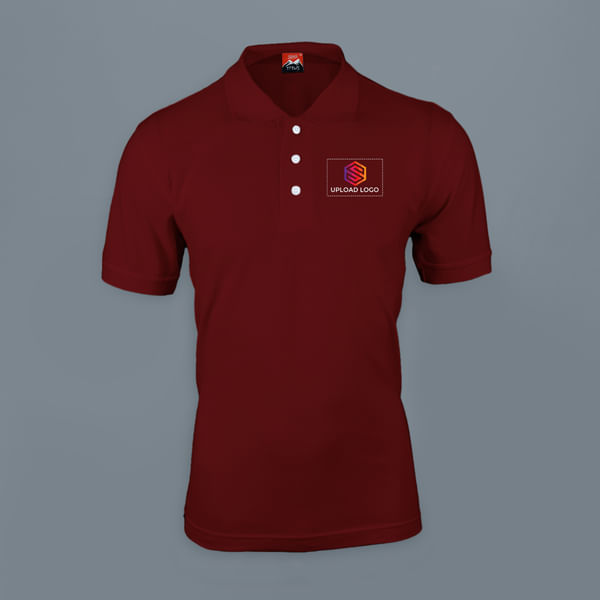Titlis Polycotton Polo T-shirt for Men (Maroon)