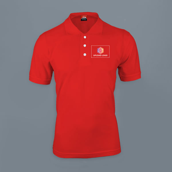 Titlis Polycotton Polo T-shirt for Men (Red)