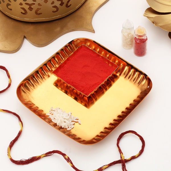 Traditional Bhai Dooj Tikka Thali